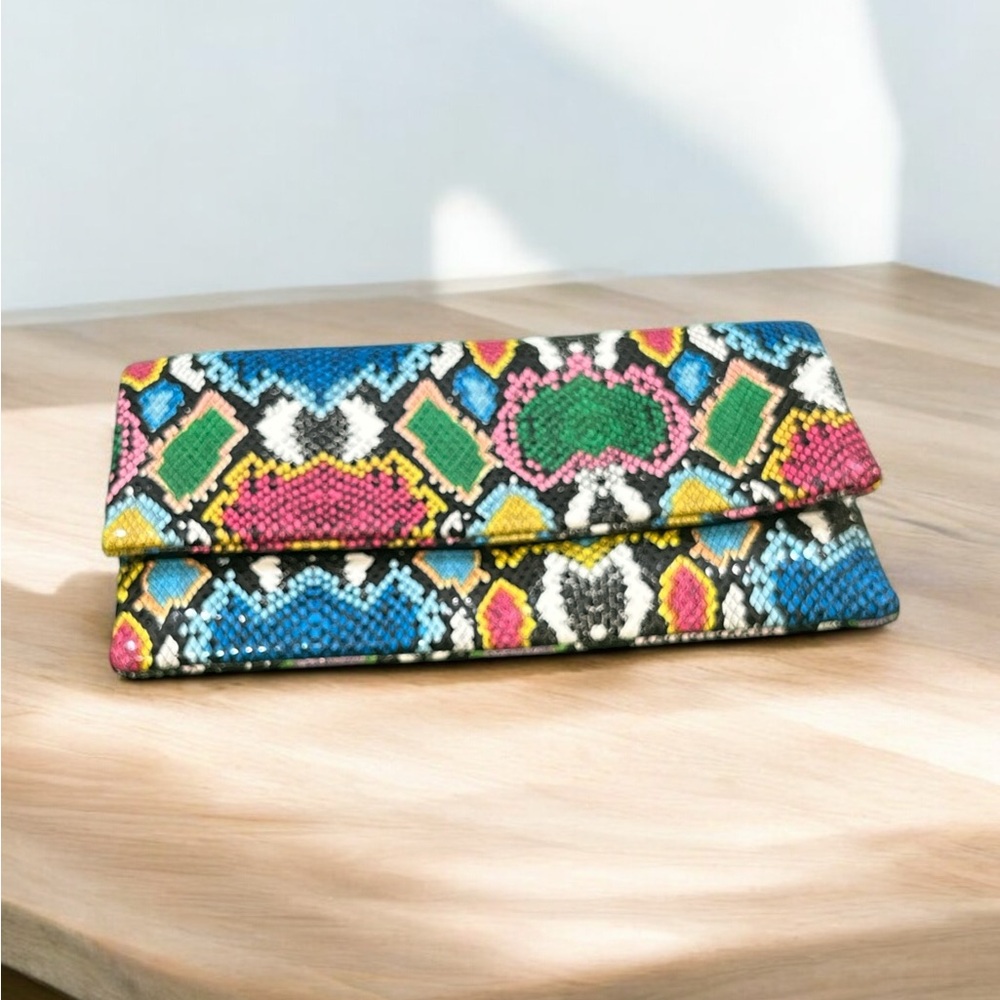 Steve Madden Multi Color Clutch Wallet.